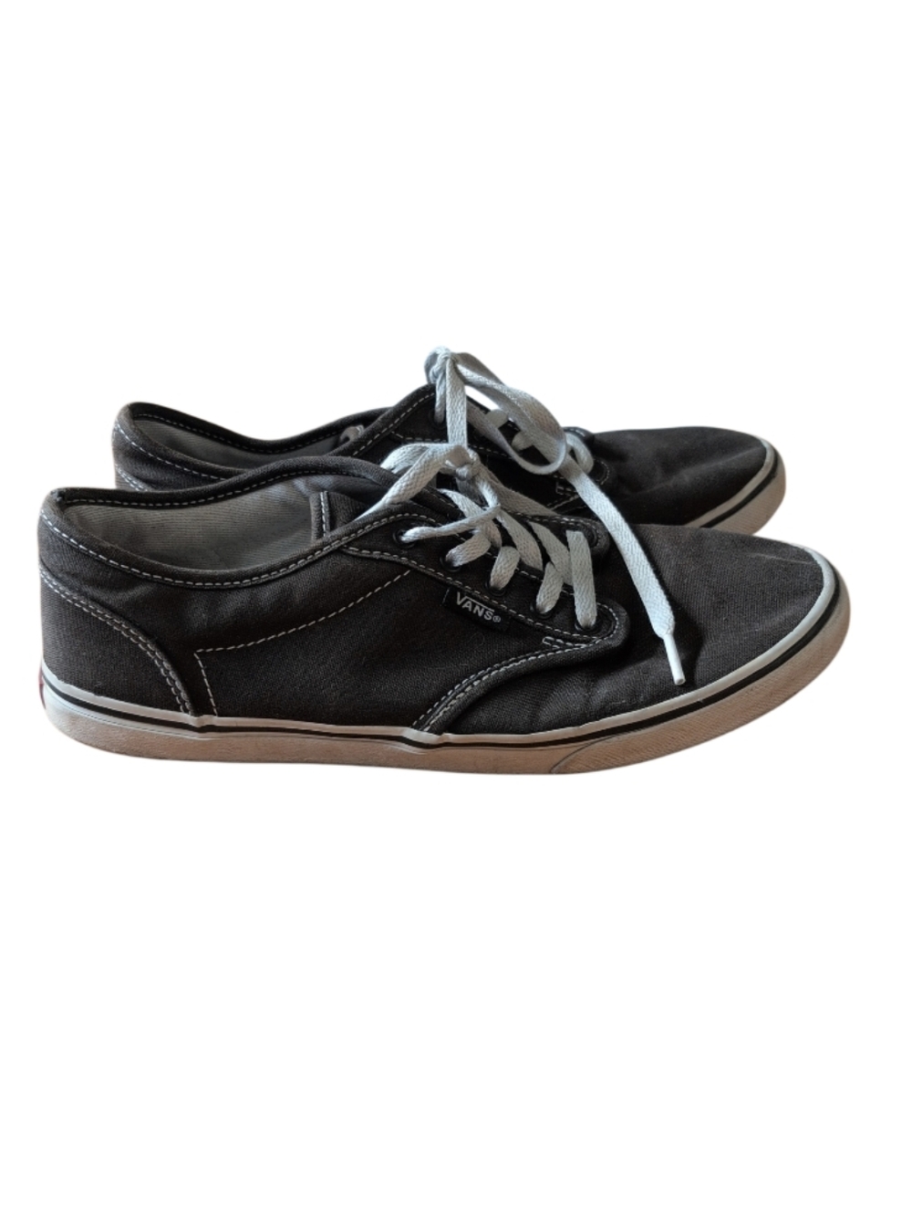 Vans Women’s Black Low Top Lace-Up Trainers UK 5.5 White Sole Skate Shoes